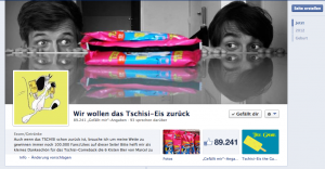 Facebook Fanpage zum Tschisi Eis